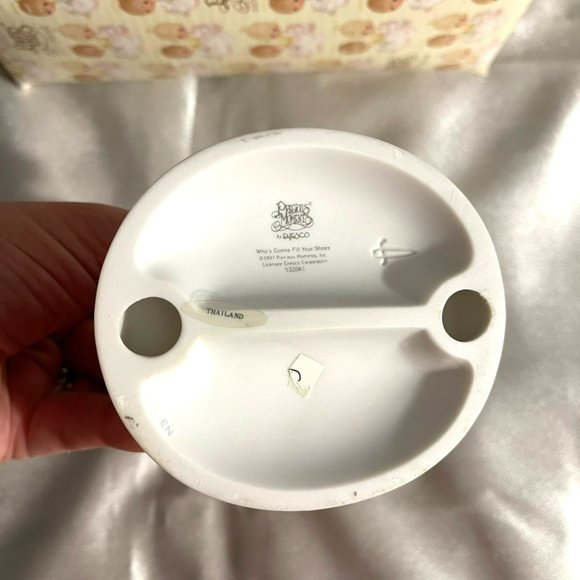 NIB Precious Moments 'Whos gonna fill your shoes' boy figurine - Picture 5 of 11